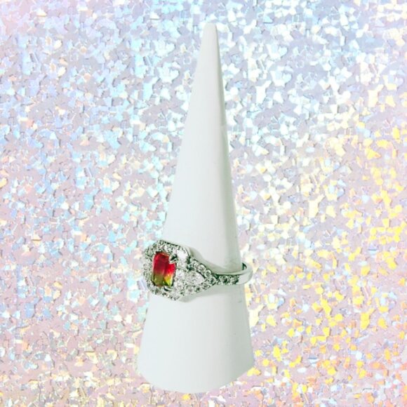 BP Original Collection Lab Created Watermelon Tourmaline Ring (Size 9) - Picture 3 of 7